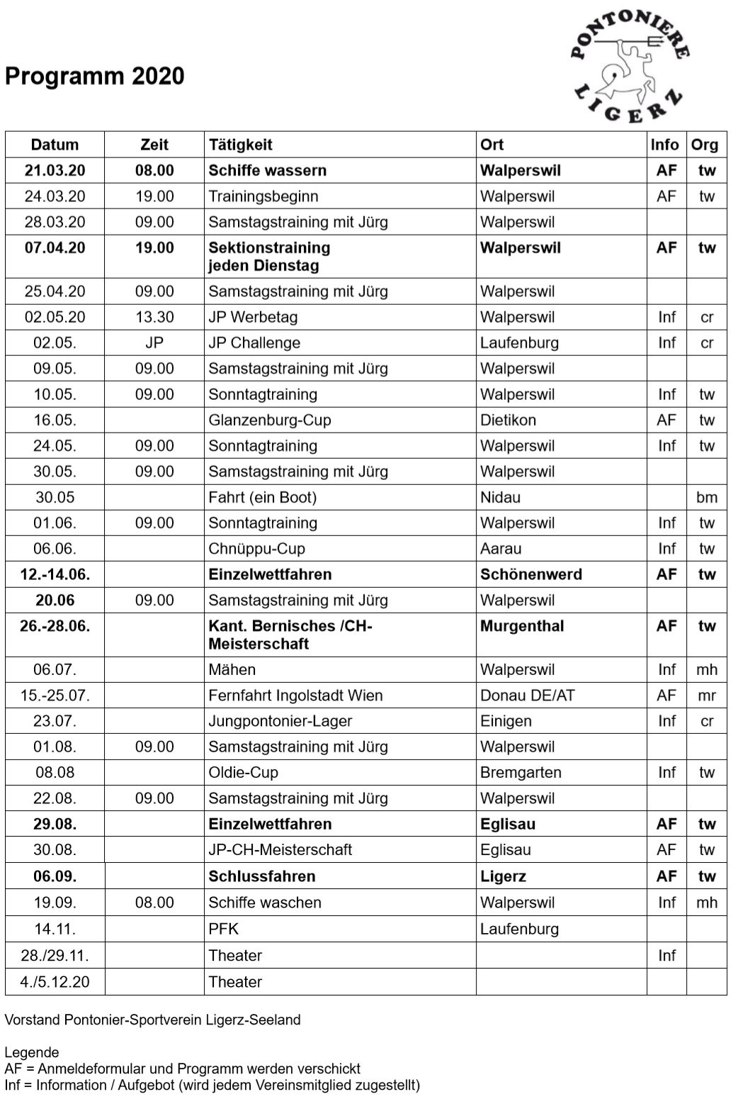 Programm 2020